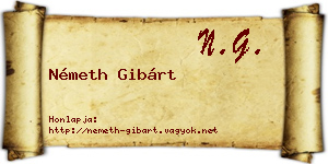 Németh Gibárt névjegykártya
